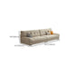 Modern 33.46" H Microfiber Armless Tufted Sofa for Living Room