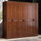 Traditional Walnut Wood Storage Cabinet Brown Cabinet for Home