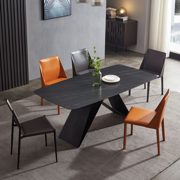 Contemporary 1/4/5/6 Pieces Dining Set Black Rectangle Dining Table Set Clearhalo 'Dining Room Sets' 'Dining Tables & Seating' 'dining_room_set' 'furn' 'furn_dining_room_set' 'Furniture' 'furniture_dining_room_set' 'Kitchen & Dining Furniture' 'kitchen&dining_furn' 'kitchen' 1200x1200_1180f931-46a2-4ed8-be0b-49f96ebee3ce