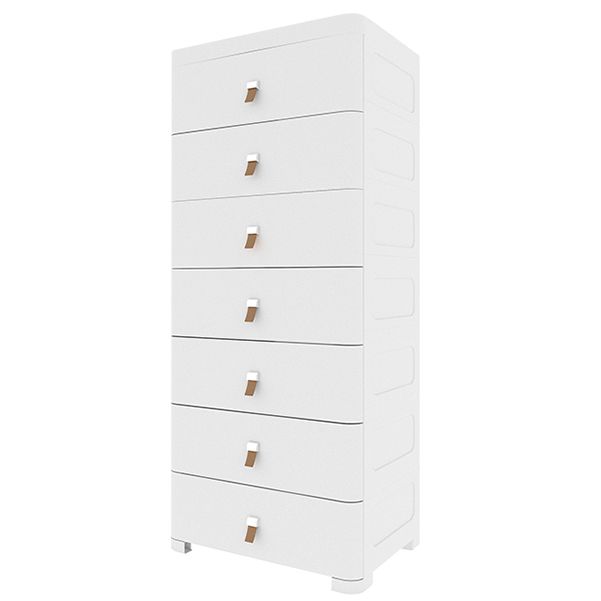 Contemporary Grey / White Chest Plastic Chest with Drawers for Bedroom Clearhalo 'Bedroom Furniture' 'Dressers & Chests' 'dressers_chests' 'furn' 'furn_dressers_chests' 'Furniture' 1200x1200_1181c502-8cf0-4750-8b6e-fdbe0aae78a4