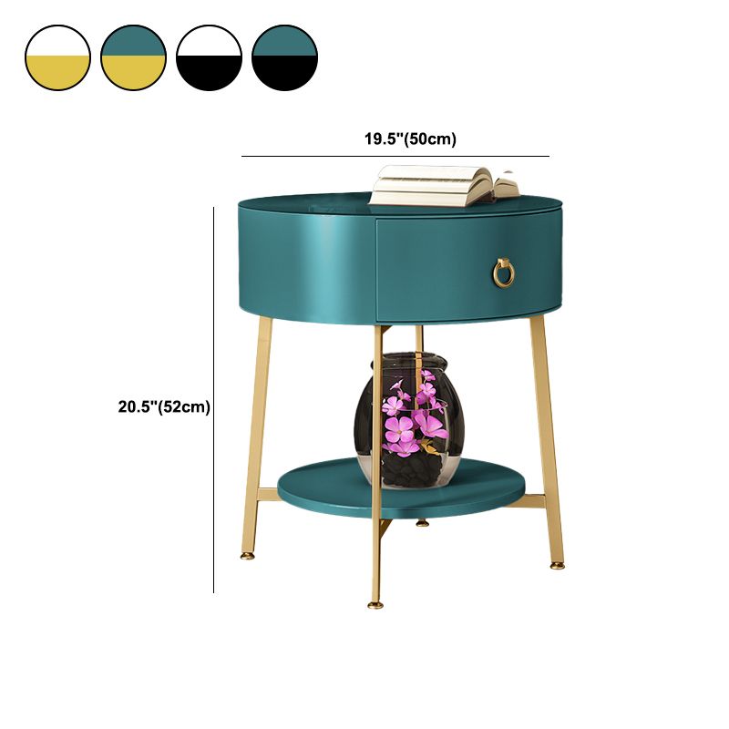 Metal Bedside Gabinet Beard Stant Accent Table Nightsand con piernas