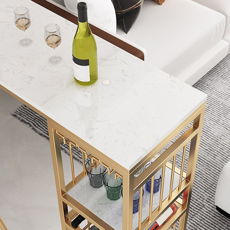 Iron and Marble Rectangular Table Modern Home Living Room Bar Table Clearhalo 'Bar Furniture' 'Bar Tables' 'bar_tables' 'furn' 'furn_bar_tables' 'Furniture' 'Kitchen & Dining Furniture' 1200x1200_11844ef7-9e52-48d4-bbc5-38d80de0f683