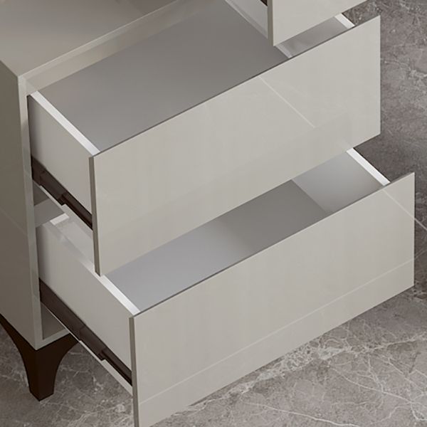 Zeitgenössischer grauer Make -up -Tisch mit Schubladen 14,96 W x 29,52 "H für Schlafzimmer