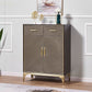 Glam Wood 42.5 "H Server a buffet marrone buffet per buffet con cassetti e archiviazione