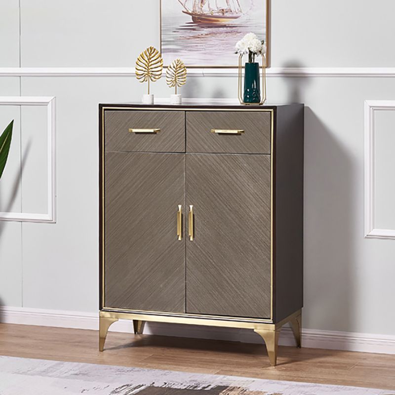 Glam Wood 42.5 "H Server a buffet marrone buffet per buffet con cassetti e archiviazione