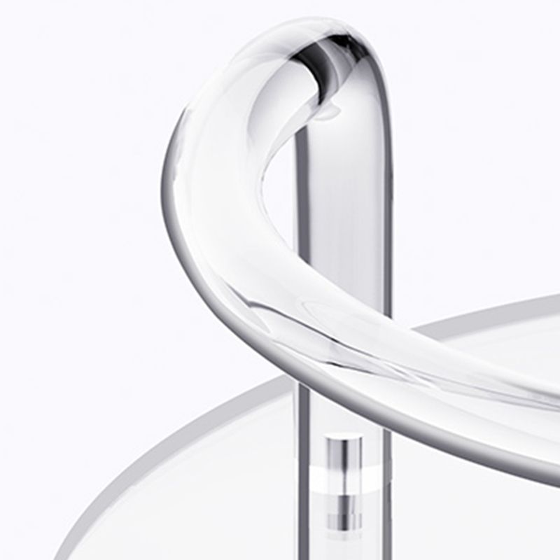 Transparent Acrylic End Table Modern Round Accent Side Table