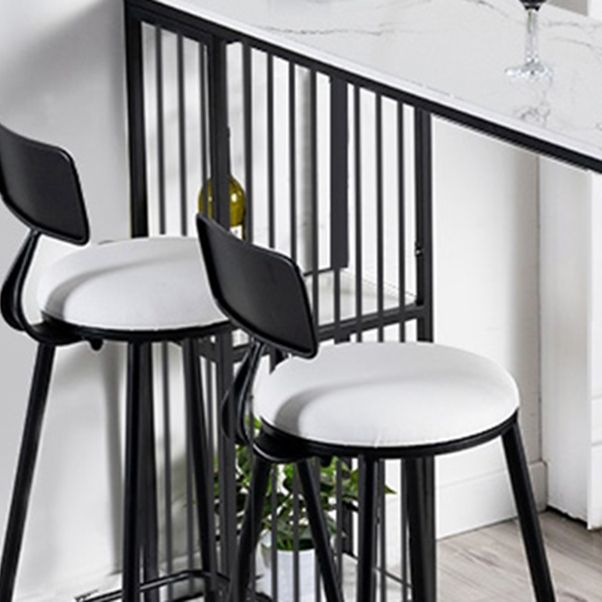 Glam Style Bar Bistro Set 1/3 Pieces Stone Bar-Height Bar table with Upholstered Stools Clearhalo 'Bar Furniture' 'furn' 'furn_home_bar_bar_sets' 'Furniture' 'Home Bars & Bar Sets' 'home_bar_bar_sets' 'Kitchen & Dining Furniture' 1200x1200_118a9ffc-0d26-4ab1-9a7e-3c988c6cb469