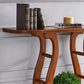 Mesa de consola de 31.5 pulgadas de altura Madera de madera maciza Mesa Fin de Luna para Hall