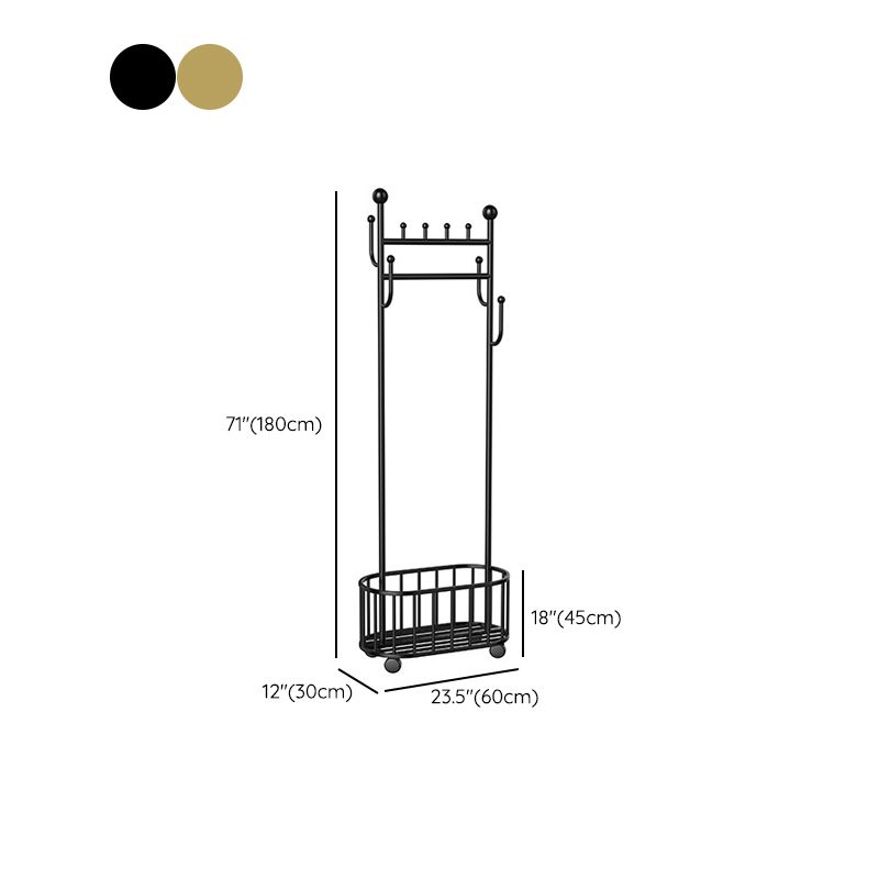 Free Standing Hall Stand Glam Metal Hall Stand with Coat Hook Clearhalo 'Entry & Mudroom Furniture' 'furn' 'furn_hall_tree_coat_racks' 'Furniture' 'Hall Trees & Coat Racks' 'hall_tree_coat_racks' 1200x1200_118cd2ff-04a9-4506-a464-0cb7a2b72898