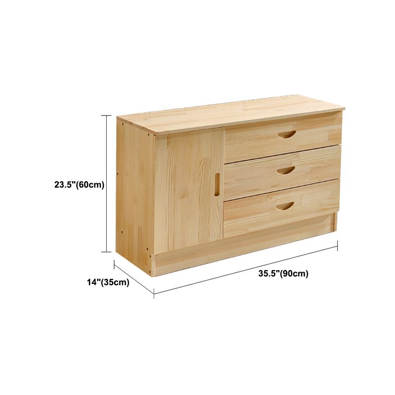 Stand de style Scandinave Stand Pine Wood Open Console TV de stockage fermé