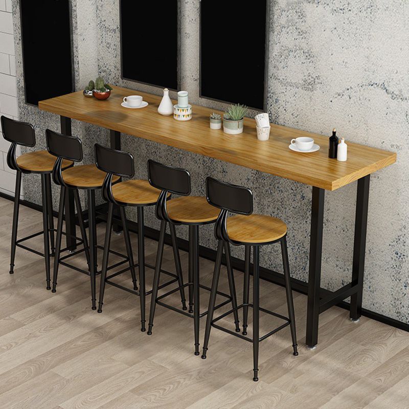 Industrial Rectangle Counter Table Wooden Counter Table for Restaurant Clearhalo 'Bar Furniture' 'Bar Tables' 'bar_tables' 'furn' 'furn_bar_tables' 'Furniture' 'Kitchen & Dining Furniture' 1200x1200_118db34b-b0e6-4642-8cdd-bca862e6642a
