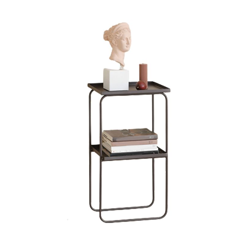 Sled Base Side Table Rectangular Metal Top End Table with Shelf Clearhalo 'Coffee & Accent Tables' 'End & Side Tables' 'end_side_tables' 'furn' 'furn_end_side_tables' 'Furniture' 'Living Room Furniture' 1200x1200_118e2c31-b87e-402e-bdbb-35b731646031