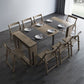 Modern Rectangle Wood Dining Table Extendable for Small Spaces