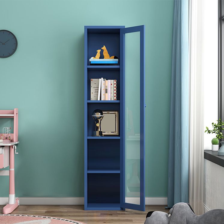 Rectangle Standard Bookcase Scandinavian Bookshelf with Door