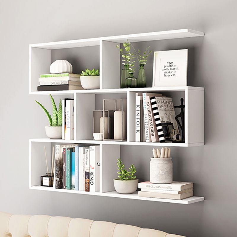 Floating Wall Mounted Shelf Bookcase Soild Wood Book Shelf for Study Room