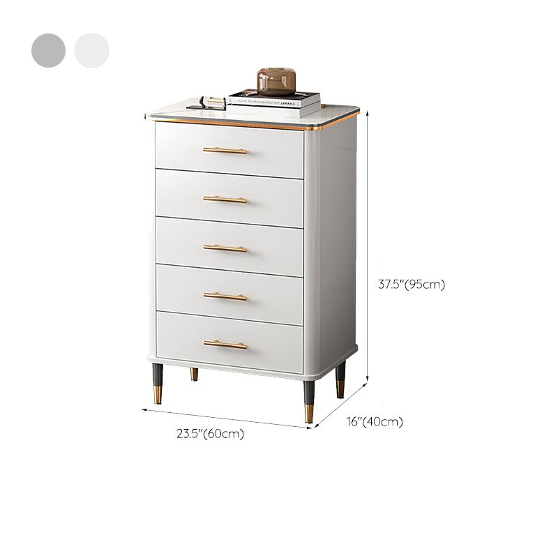 Modern Rectangle Accent Chest Wood Soft Close Drawers Storage Cabinet