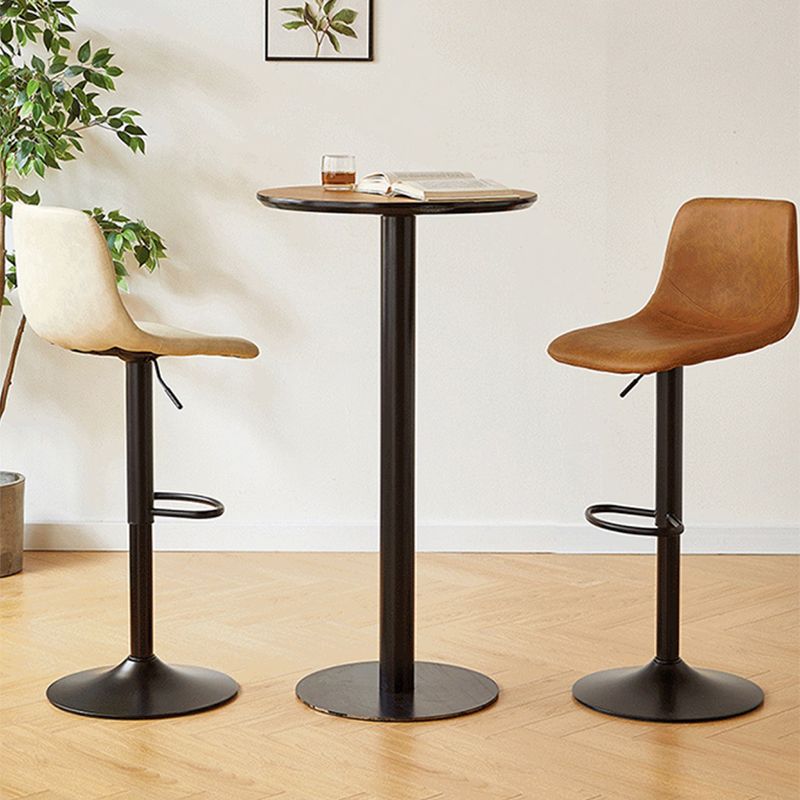 Modern Leather Bar Stool Footrest Bucket Adjustable Indoor Counter Stool Clearhalo 'Bar Furniture' 'Bar Stools' 'bar_stools' 'furn' 'furn_bar_stools' 'furniture_bar_stools' 'Kitchen & Dining Furniture' 'kitchen&dining_furn' 'kitchen' 'kitchen_furn' Furniture' 1200x1200_1192d8dc-5a24-4b89-becc-16550600ca1e