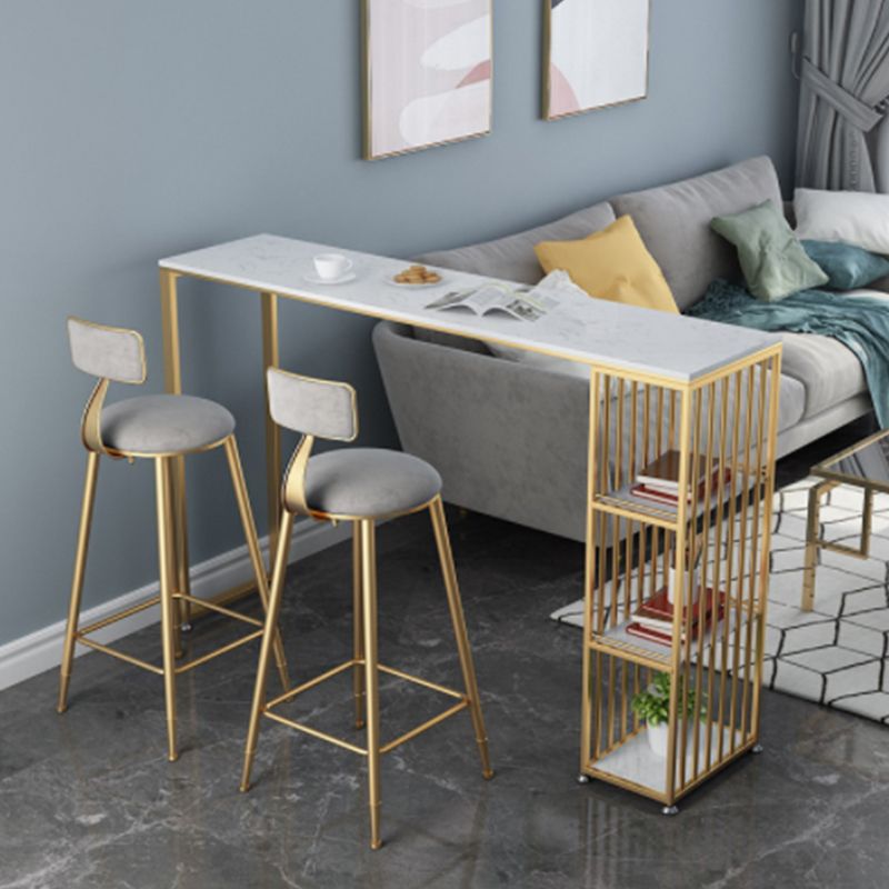 Glam-stijl bartafel 1/2/3 stuks rechthoekig kunstmarmeren aanrechttafel