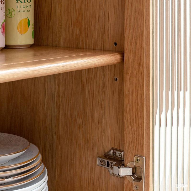 Display scandinavo stand olio in vetro in vetro a buffet mobile a buffet con porte per soggiorno