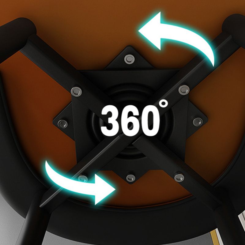 Tabouret de bar en cuir en cuir PU de style moderne avec des jambes en métal