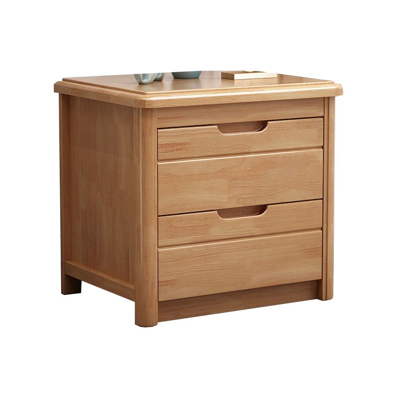 2 Schubladen traditioneller Akzenttisch Nachttisch antikes Finish -Bett Nachttisch