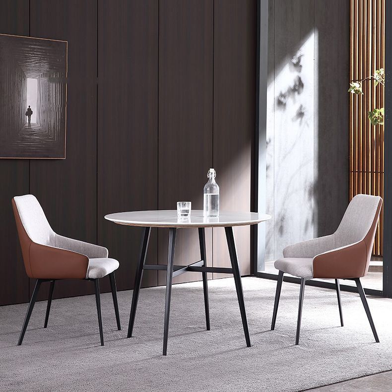 Modern Round Stone Dining Set 1/2/3/4 Pieces Dining Table Set with Padded Chairs Clearhalo 'Dining Room Sets' 'Dining Tables & Seating' 'dining_room_set' 'furn' 'furn_dining_room_set' 'Furniture' 'Kitchen & Dining Furniture' 1200x1200_11994720-37ee-43ba-9951-61d6b4216aaa