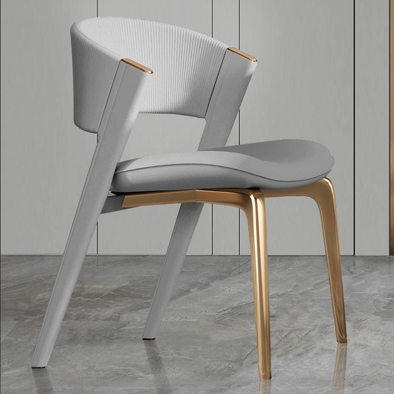Modern Faux Leather Dining Chair Open Back Dining Side Furniture in Matte Finish Clearhalo 'Dining Chairs' 'Dining Tables & Seating' 'dining_chair' 'furn' 'furn_dining_chair' 'Furniture' 'Kitchen & Dining Furniture' 1200x1200_1199978b-e527-4a6d-865c-710ce05de32e