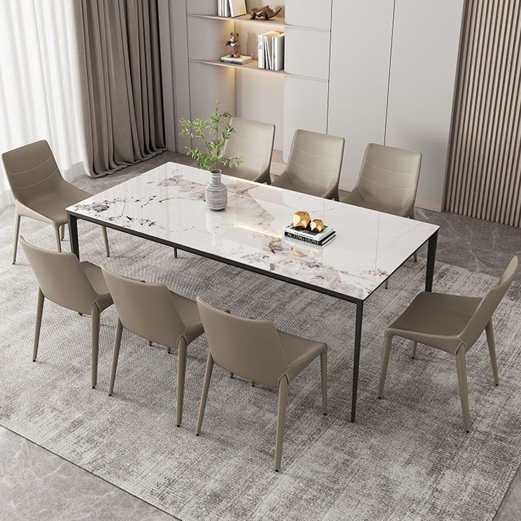 Contemporary Style Metal Chairs Dining Armless Chairs for Kitchen Clearhalo 'Dining Chairs' 'Dining Tables & Seating' 'dining_chair' 'furn' 'furn_dining_chair' 'Furniture' 'furniture_dining_chair' 'Kitchen & Dining Furniture' 1200x1200_119ab943-55c8-4d69-974d-09a1c0f1d907