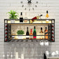 Iron Wine Rack Modern Style Wall Mounted Wine Holder Rack with Shelf Clearhalo 'furn' 'furn_wine_racks' 'Furniture' 'Kitchen & Dining Furniture' 'Wine Racks' 'wine_racks' 1200x1200_119c189d-31a4-4273-a0bb-a71fbd0112da