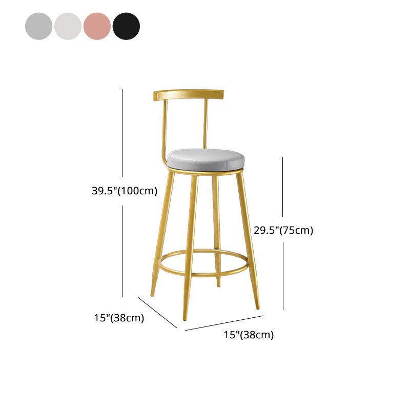 Nordic Style Upholstered Fabric Stools Armless Round Barstools for Home Clearhalo 'Bar Furniture' 'Bar Stools' 'bar_stools' 'furn' 'furn_bar_stools' 'Furniture' 'furniture_bar_stools' 'Kitchen & Dining Furniture' 1200x1200_119d8937-6159-456b-9343-f6b18ec0cd6b