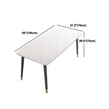Modern Dinette Set 1/4/5 Pieces Rectangle White Marble Dining Table Set Clearhalo 'Dining Room Sets' 'Dining Tables & Seating' 'dining_room_set' 'furn' 'furn_dining_room_set' 'Furniture' 'Kitchen & Dining Furniture' 1200x1200_119f5adb-5453-47a4-87dd-d99b03b4975d