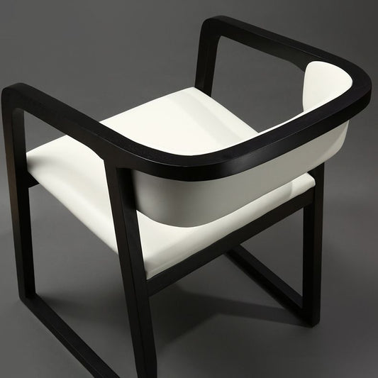 Open Back Kitchen Dining Chairs Upholstered Chairs with Solid Wood Base