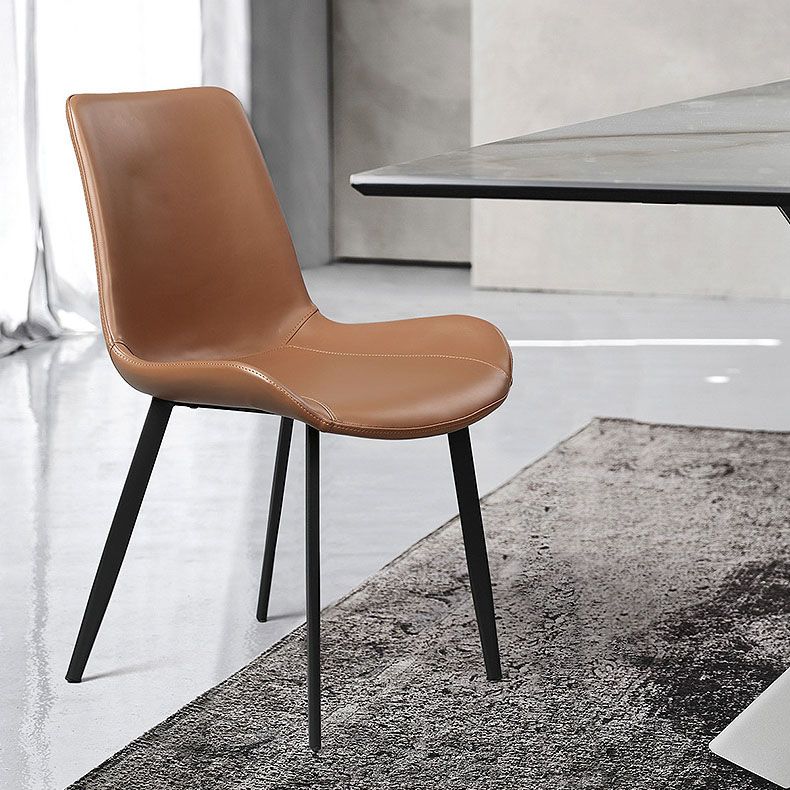 Minimalist Style Solid Back Dining Side Chairs Leather Dining Chairs for Home Clearhalo ' kitchen&dining_furn' 'Dining Chairs' 'Dining Tables & Seating' 'dining_chair' 'furn' 'furn_dining_chair' 'Furniture' 'furniture_dining_chair' 'Kitchen & Dining Furniture' 'kitchen' 1200x1200_11a0b422-7d70-40f7-98c6-4115ca537552