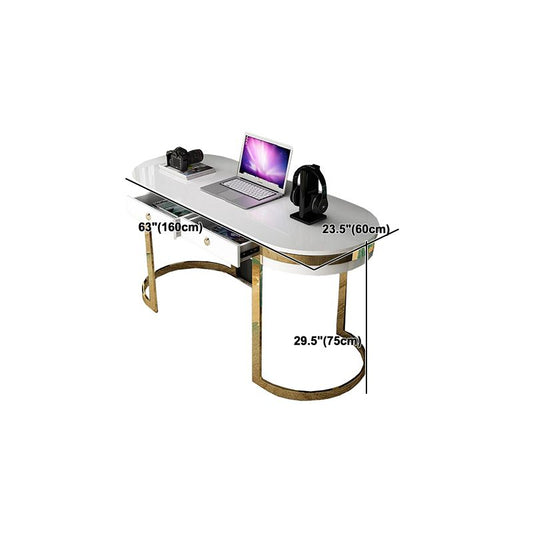 Glam Marble Office Desk with Gold Metal Base for Home Writing Desk Clearhalo 'furn' 'furn_office_desk' 'Furniture' 'Office Desks' 'Office Furniture' 'office_desk' 1200x1200_11a1ccfc-68c0-4ce8-aae6-d4dc05137033