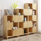 Contemporary Style Wooden Bookcase Vertical Closed Back Bookshelf