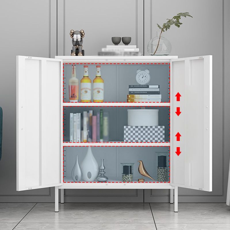 40"H Modern Style Buffet Server Metal Frame 2 Doors Dining Server for Kitchen Clearhalo 'buffet_sideboard' 'Buffets & Sideboards' 'furn' 'furn_buffet_sideboard' 'Furniture' 'Kitchen & Dining Furniture' 1200x1200_11a725ef-a4a9-403c-b081-04fb592ac001