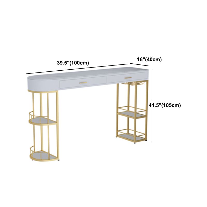 Glam Style Stone Bar Table 1/3/4 Pieces Counter Table with Upholstered Stools Clearhalo 'Bar Furniture' 'furn' 'furn_home_bar_bar_sets' 'Furniture' 'Home Bars & Bar Sets' 'home_bar_bar_sets' 'Kitchen & Dining Furniture' 1200x1200_11a7bebe-5e6e-4f37-a975-bd3b06bd5dd3