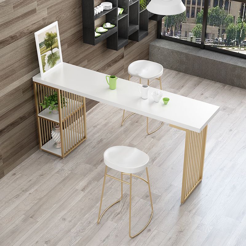 Tavolo da pranzo da bar Glam per interni Tavolo sgabello da bar rettangolare con contenitore