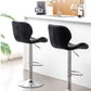 Scandinave Metal Barstool Adjustable Back Back PU PU Leather Tabourets en finition mate
