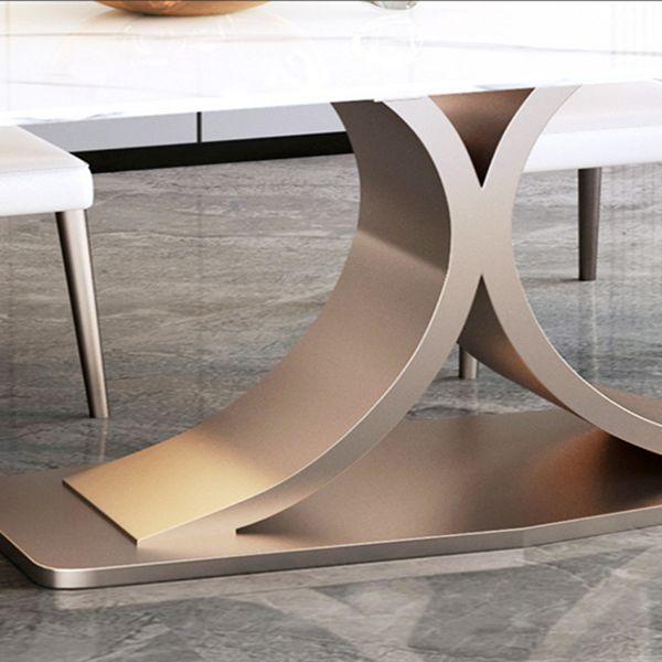 Modern Sintered Stone Top Dining Set Rectangle 1/5/6 Pieces Dining Room Table Set Clearhalo 'Dining Room Sets' 'Dining Tables & Seating' 'dining_room_set' 'furn' 'furn_dining_room_set' 'Furniture' 'furniture_dining_room_set' 'Kitchen & Dining Furniture' 1200x1200_11ab8099-b15b-4c62-98c1-06035d5fb378