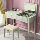 29.52 "H tocador de tocador de tocador de madera maciza con espejo