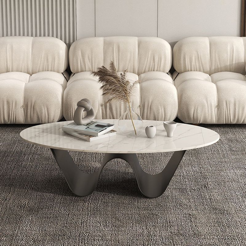 1 Slate Coffee Table Oval Modern Minimalist Coffee Table for Living Room Clearhalo 'Coffee & Accent Tables' 'Coffee Tables' 'coffee_tables' 'furn' 'furn_coffee_tables' 'Furniture' 'Living Room Furniture' 1200x1200_11acd266-943f-4add-8b92-19876a3eca82