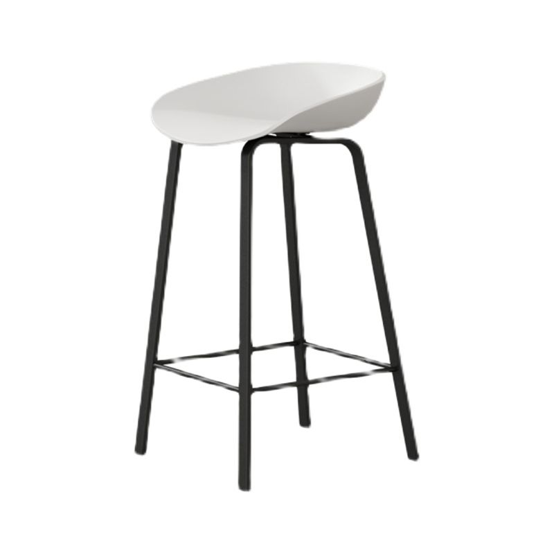 Nordic Design Bucket Low Back Stools for Home Plastic Counter Stool with Metal Legs Clearhalo 'Bar Furniture' 'Bar Stools' 'bar_stools' 'furn' 'furn_bar_stools' 'Furniture' 'furniture_bar_stools' 'Kitchen & Dining Furniture' 1200x1200_11ad2730-740b-42d5-9008-f03ca6797375