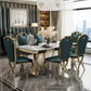 Rectangle Shape Luxury Style Dining Table Marble Fixed Table for Kitchen Clearhalo ' dining_table' 'Dining Tables & Seating' 'Dining Tables' 'furn' 'furn_dining_table' 'Furniture' 'furniture_dining_table' 'Kitchen & Dining Furniture' 'kitchen&dining_furn' 'kitchen' 'kitchen_dining_table' 1200x1200_11af3d9e-7485-4299-8066-f9ed8ec8b451