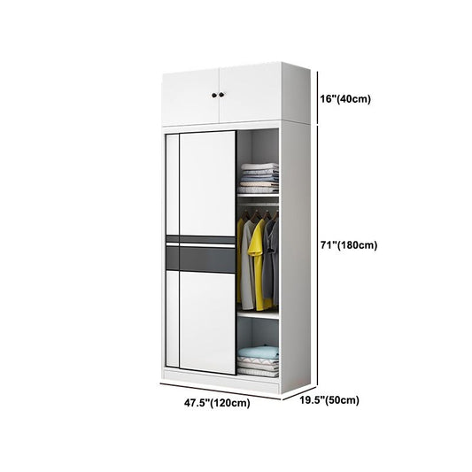 Eigentijdse stijl houten garderobe witte kleur doek staaf inbegrepen garderobe kast