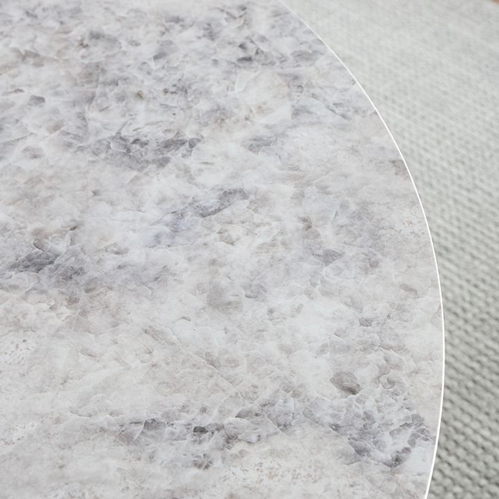 Sintered Stone Top Round Table for Restaurant Modern Dining Table with Metal Pedestal Clearhalo ' dining_table' 'Dining Tables & Seating' 'Dining Tables' 'furn' 'furn_dining_table' 'Furniture' 'furniture_dining_table' 'Kitchen & Dining Furniture' 'kitchen&dining_furn' 'kitchen' 'kitchen_dining_table' 1200x1200_11b1c482-757c-43d4-8bc0-ca0da11c33b1