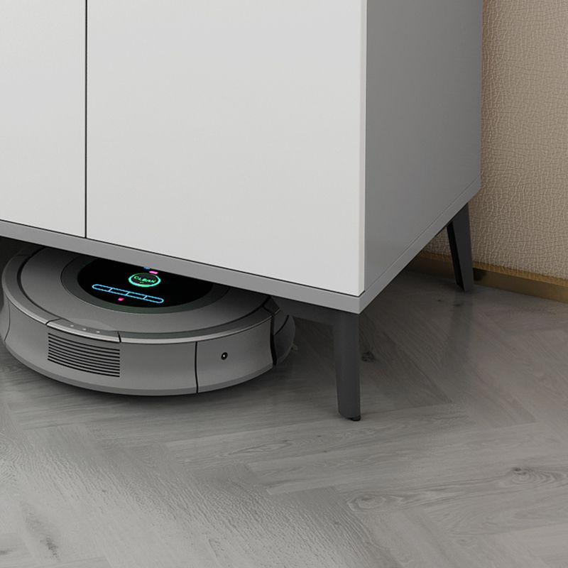 Gabinete de acento de madera blanco con puerta moderna con 5 cajones