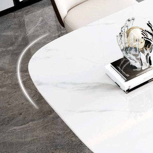 1/4/5/6 Pieces Dining Chairs Set White Rectangular Sintered Stone Top Dining Set for Home Clearhalo 'Dining Room Sets' 'Dining Tables & Seating' 'dining_room_set' 'furn' 'furn_dining_room_set' 'Furniture' 'furniture_dining_room_set' 'Kitchen & Dining Furniture' 1200x1200_11b23fbd-36dd-4d86-8cc1-4f9dc7cae4aa