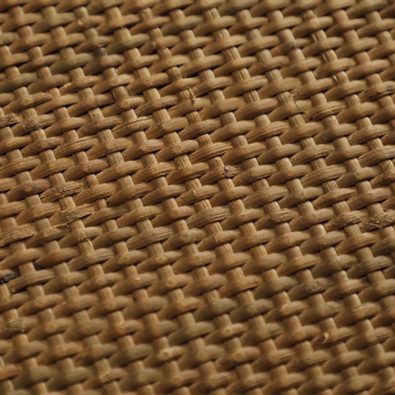 Moderner runder Hinternstisch 3 Beine Endtisch mit Rattan -Akzenten