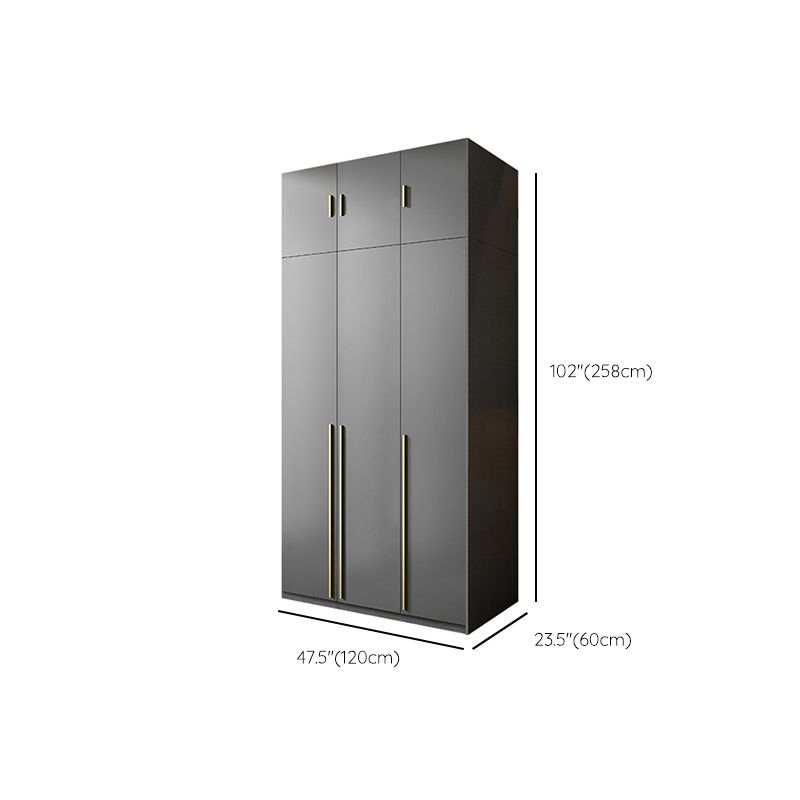 Schwarzer Kleiderschrank aus Holz mit Soft-Close-Schublade für Zuhause